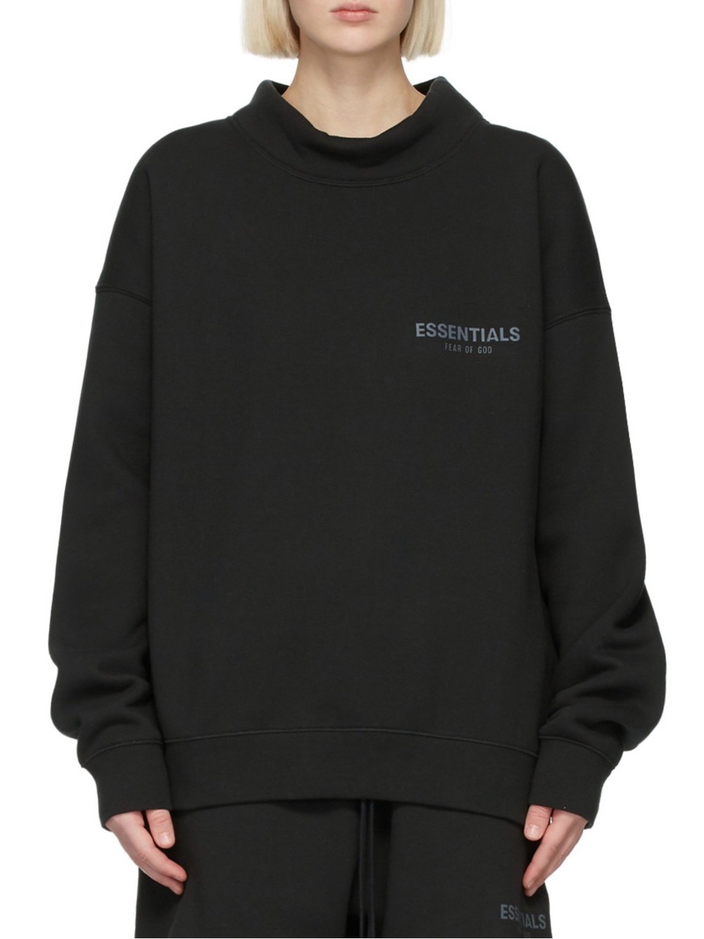FEAR OF GOD ESSENTIALS | Mock Neck Pullover Sweatshirt | XS